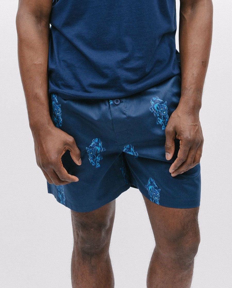 Men Cyberjammies  | Felix Panther Print Shorts